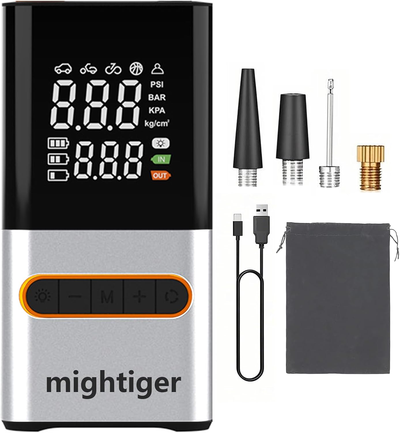 Tire Inflator Portable Air Compressor Cordless Mini Automatic Air Pump with Digital Pressure Gauge 150PSI 3X Fast Inflation and Auto Shutoff SOS Light Tires Pump for Car Motorcycle