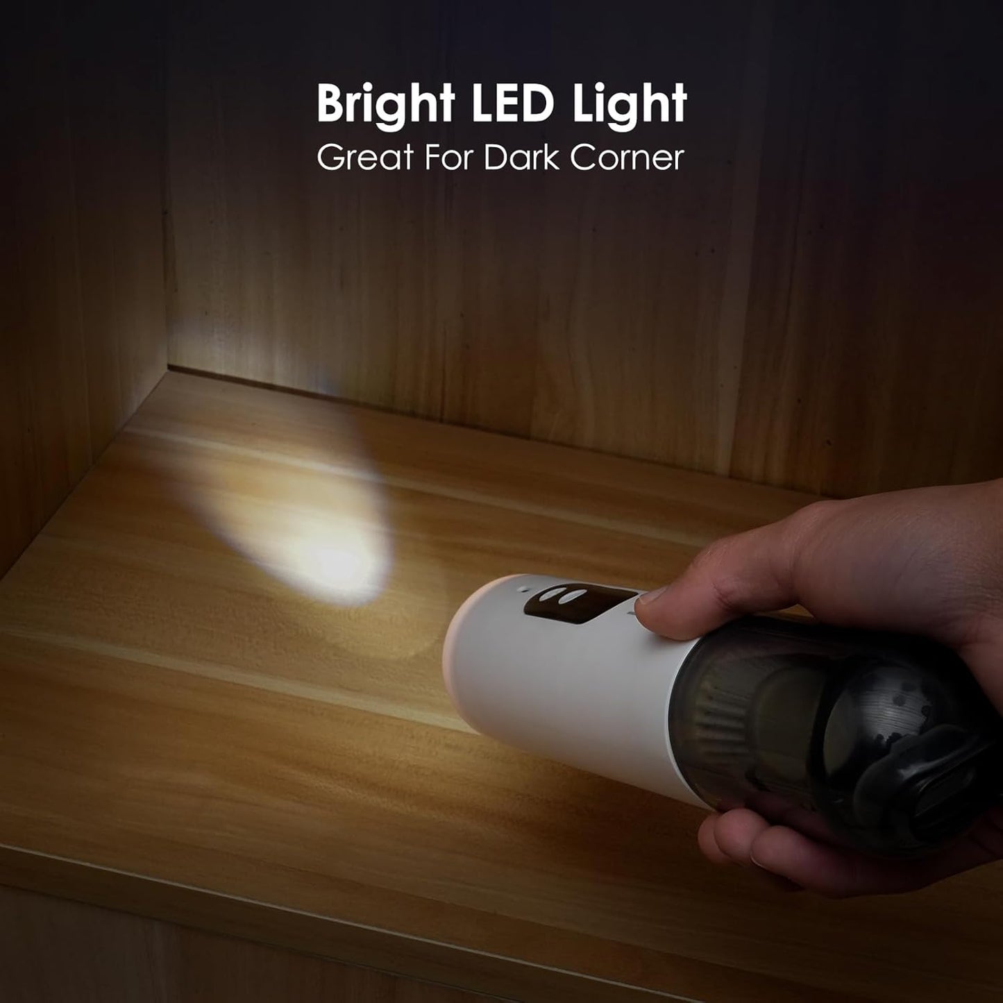 Mini Vacuum Cleaner Cordless 15000PA High Power,Handheld Car Vacuum, 5 in 1 Portable Vacuum for Car, Home & Pet Hair, Type-C Rechargeable, LED Display,Up to 30 Mins Runtime, Multi-Nozzles