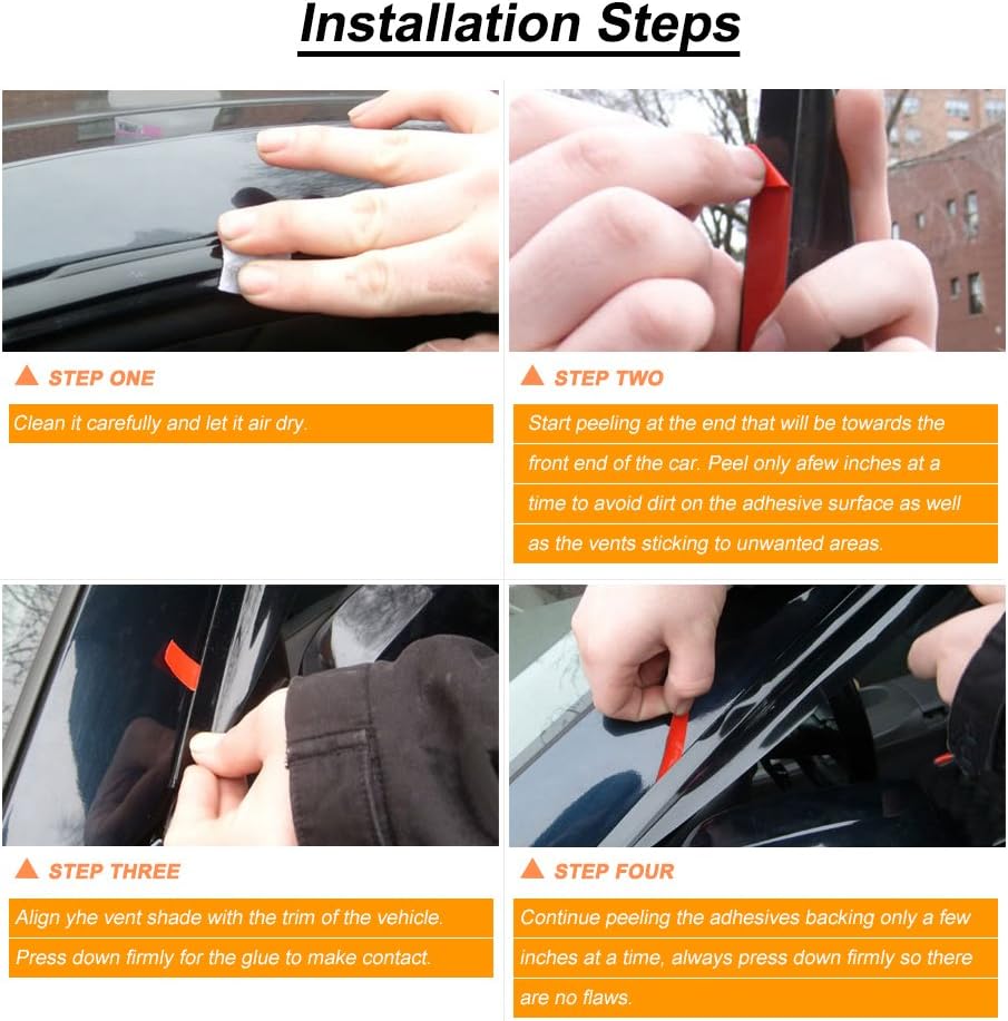 Wind Deflector Compatible with 2002-2006 Toyota Camry Smoke Sun/Rain Guard Window Visors 94236