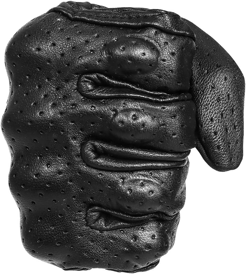 Full finger Goat Skin Leather Touch Screen Motorcycle Gloves Men/Women S,M,L,XL,XXL (Perforated, XL)