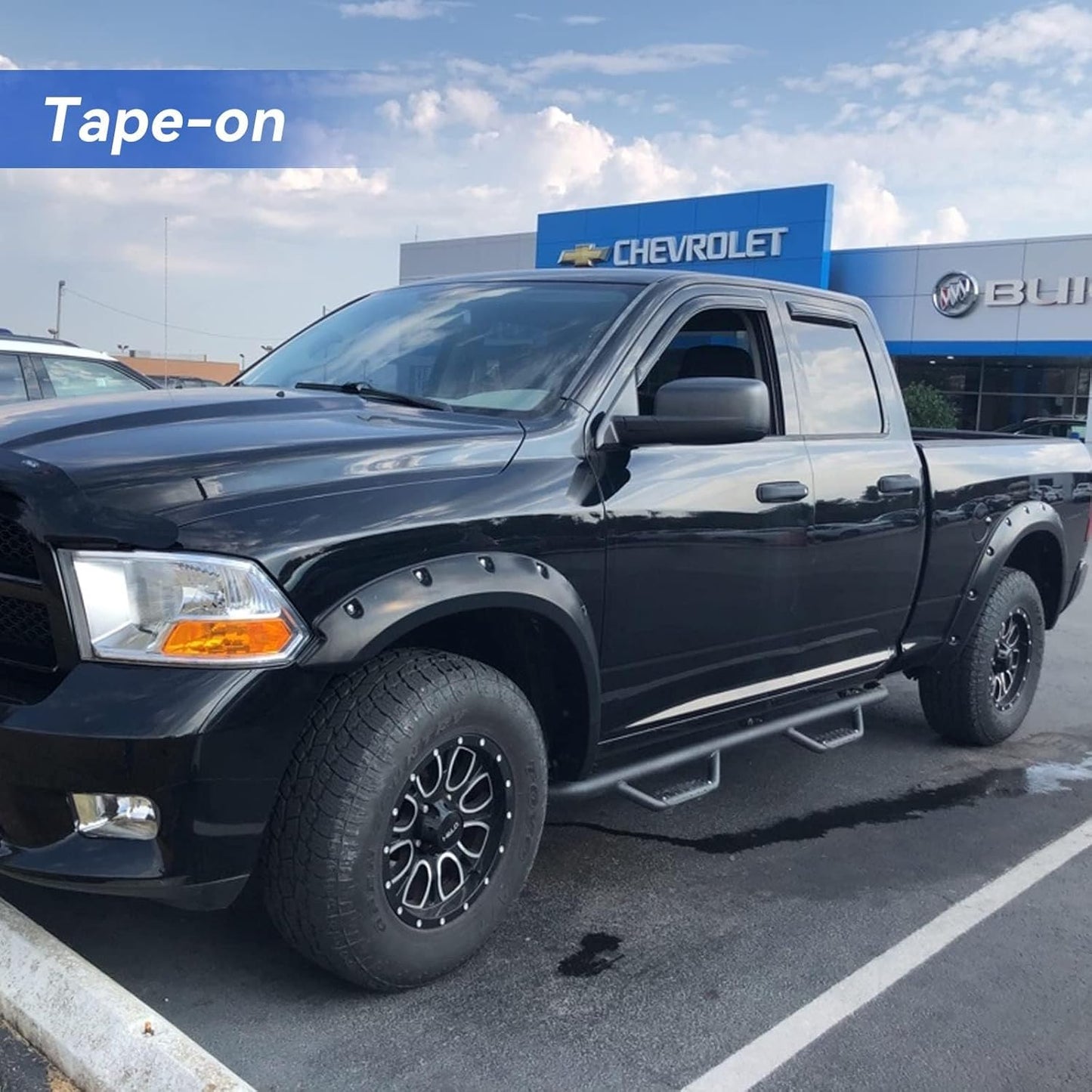 Window Visors Rain Guards for 2009-2018 Dodge Ram 1500 Quad Cab, Out-Channel Window Vent Wind Deflectors Visors Shades for 2019-2023 Ram 1500 Extended Cab Classic Model