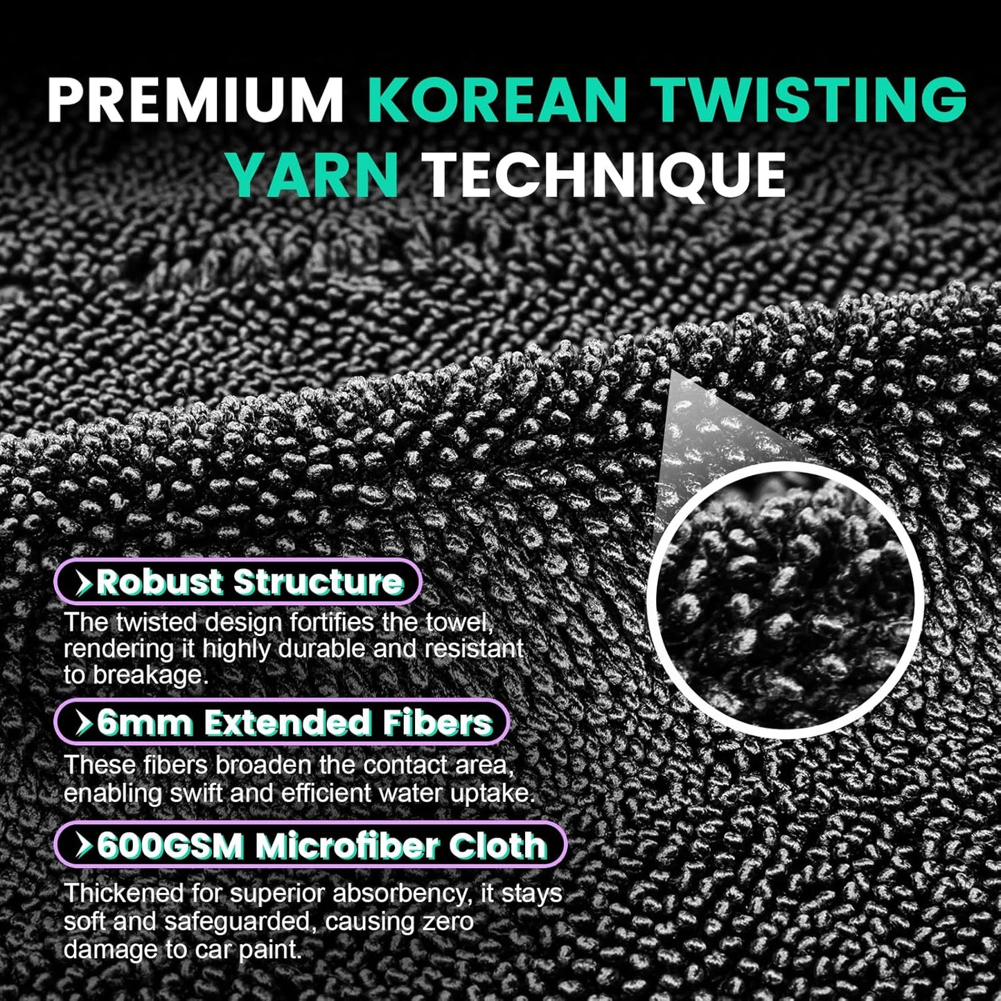 16-Pack Bulk Microfiber Towels for Cars, Super Absorbent Car Drying Towel, Extra Large Car Towel (600GSM, 24" x 35")