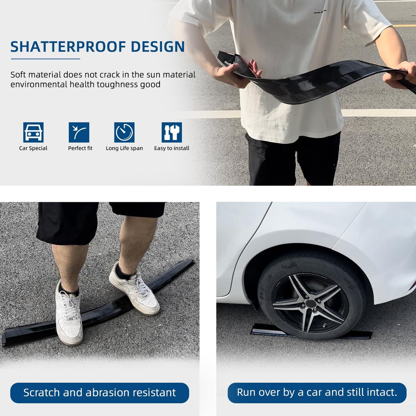 Set of 4 Front+Rear Smoke Sun/Rain Guard Outside Mount Tape-On Acrylic Window Visors Compatible with 07-14 Avalanche Suburban Yukon XL Silverado Sierra 1500 2500 3500 HD Crew Cab